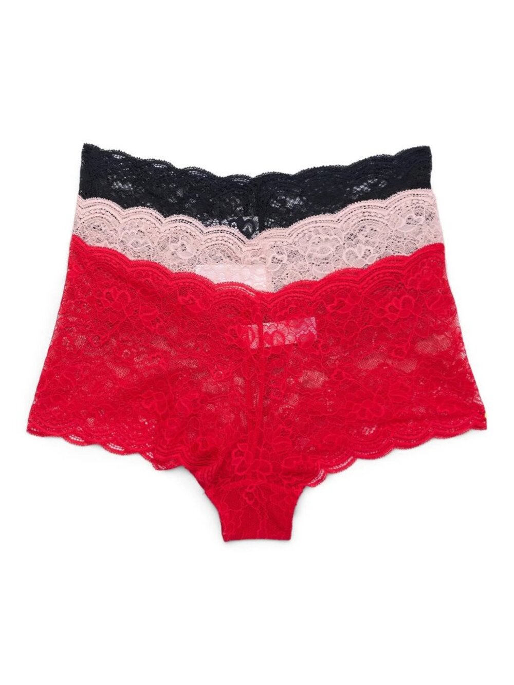 Joyspun Boyshorts with Scalloped Lace, 3-Pack, Sizes 3XL (22)